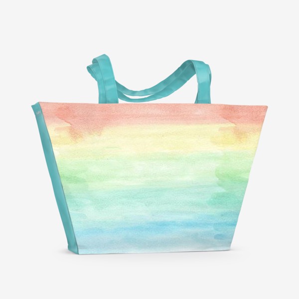 Пляжная сумка «Акварельная радуга»