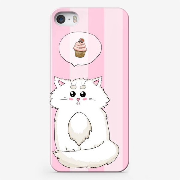 Чехол iPhone «Кот и пирожное»