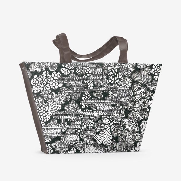 Пляжная сумка «Фон в стиле zentangle»