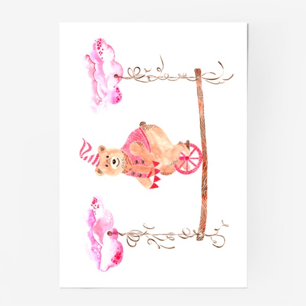 Постер «Bear on a bicycle»