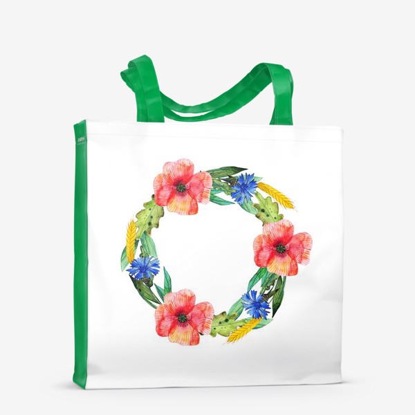 Сумка-шоппер «Венок полевые цветы»