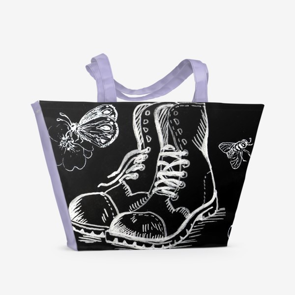 Пляжная сумка «Боты и насекомые»