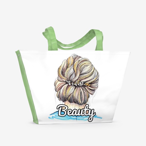 Пляжная сумка &laquo;Девушка. Волосы, прическа. Красота&raquo;