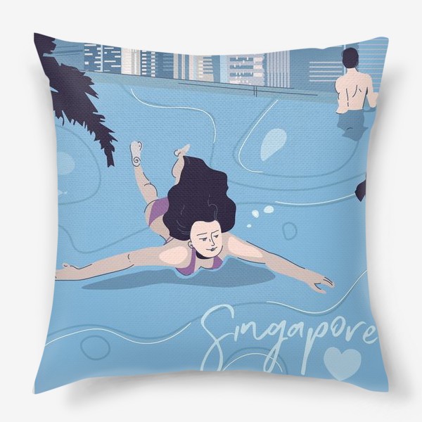 Подушка «Сингапур, отель Марина Бэй »