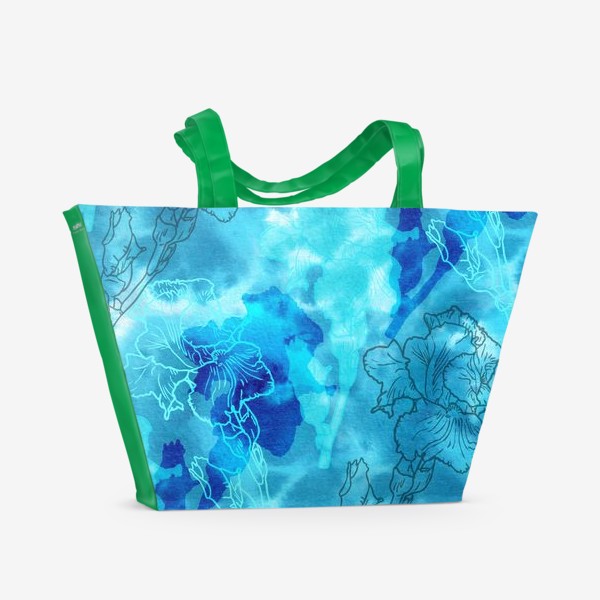 Пляжная сумка «Голубые ирисы»