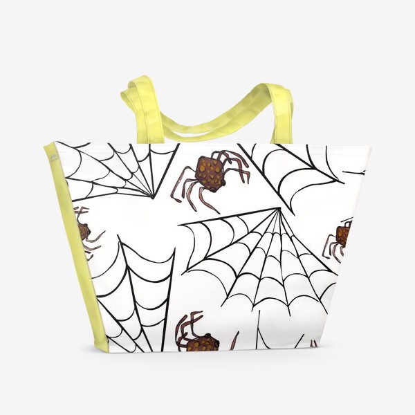 Пляжная сумка «Паутина и паучки»