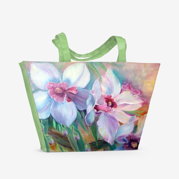 Пляжная сумка «Тропические орхидеи»