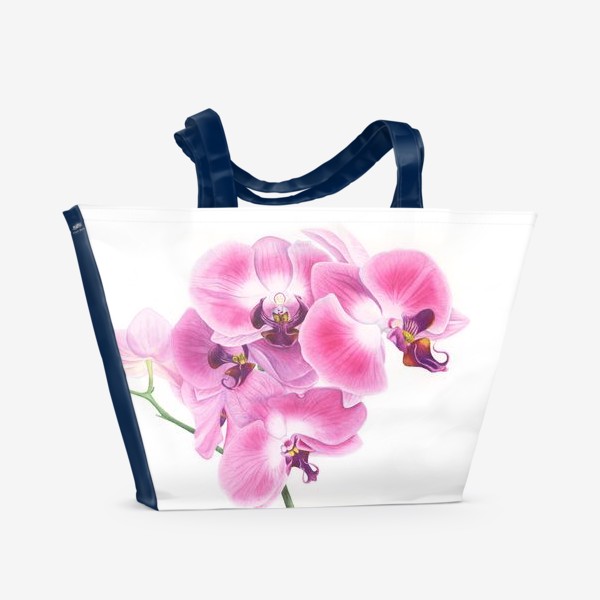 Пляжная сумка «Розовая орхидея»