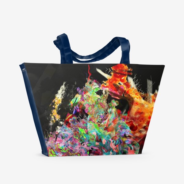 Пляжная сумка «Абстрактный фейерверк»