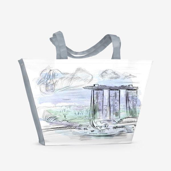Пляжная сумка «Сингапур - город мечта!»