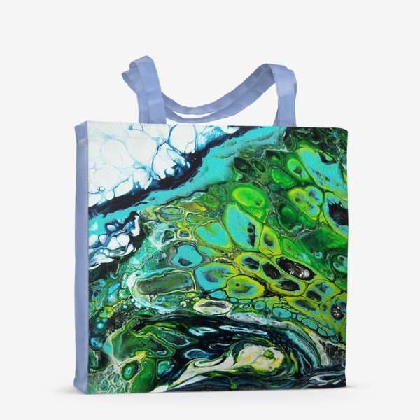 Сумка-шоппер «Fluid art зеленый»