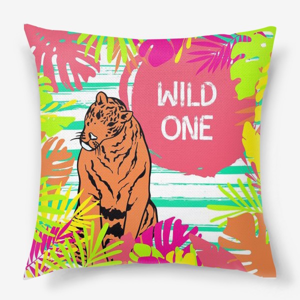 Подушка «Тигр в джунглях»