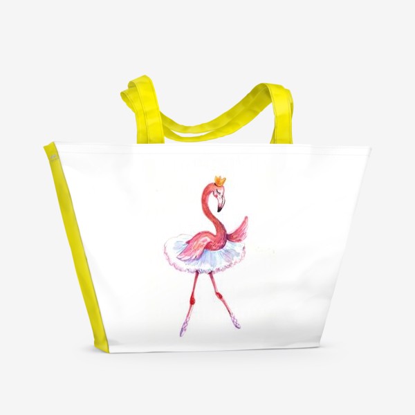 Пляжная сумка «Балерина фламинго»