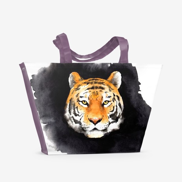 Пляжная сумка «Tiger on black»