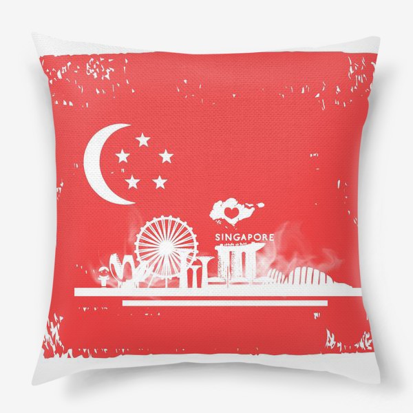 Подушка «достопримечательности Сингапура»
