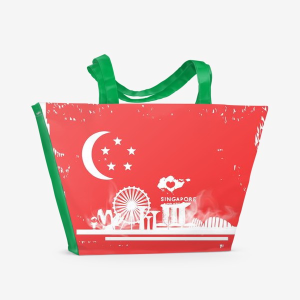 Пляжная сумка «достопримечательности Сингапура»