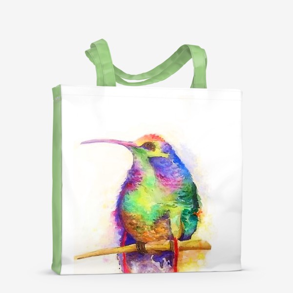 Сумка-шоппер «Акварельная колибри»