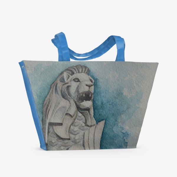 Пляжная сумка «Лев-рыба Мерлион»