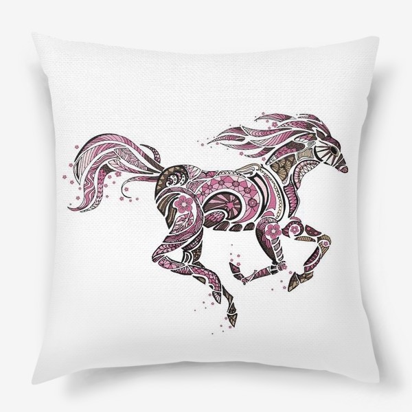 Подушка «Векторная лошадь»