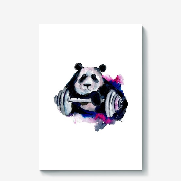 Холст «панда спортсмен»