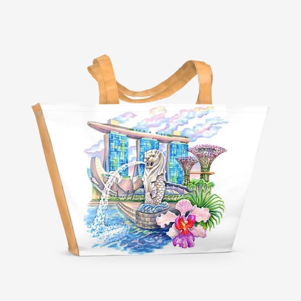 Пляжная сумка «Мечты о Сингапуре»