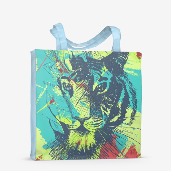 Сумка-шоппер «Дикий тигр в джунглях»