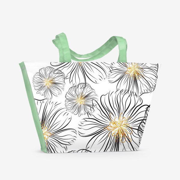 Пляжная сумка «Изящные цветы»
