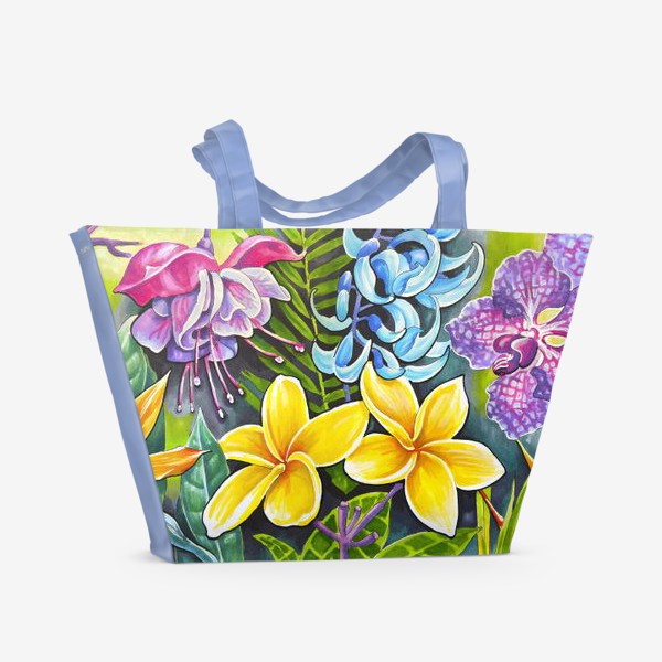Пляжная сумка «Тропики: цветы»