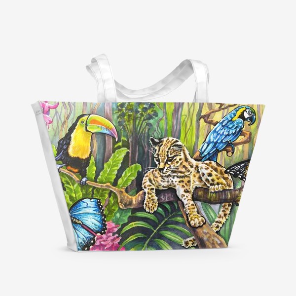 Пляжная сумка &laquo;Тропики: животные&raquo;