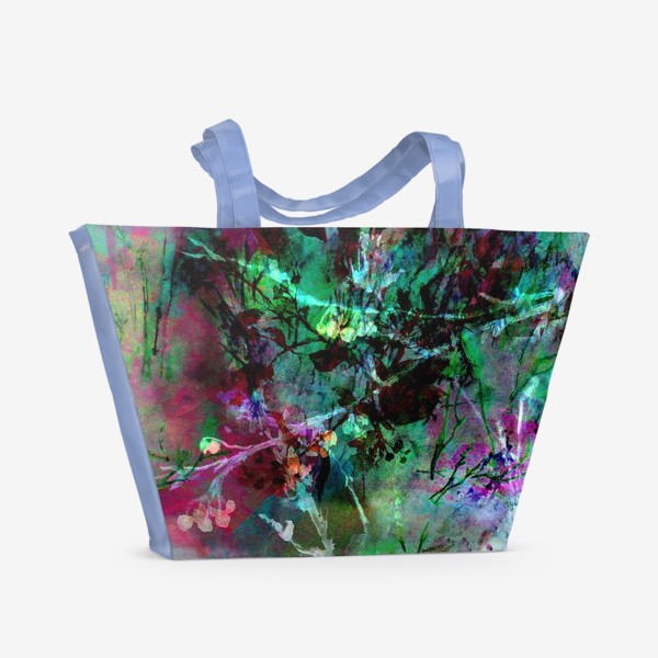 Пляжная сумка &laquo;Цветочный пейзаж. Коллаж&raquo;