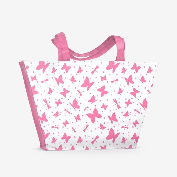 Пляжная сумка «Розовые бабочки»