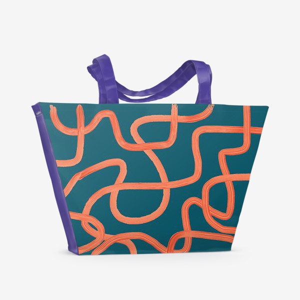 Пляжная сумка «абстрактные линии»