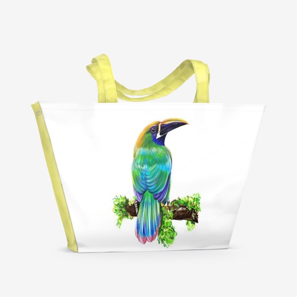 Пляжная сумка &laquo;позитивный птиц&raquo;
