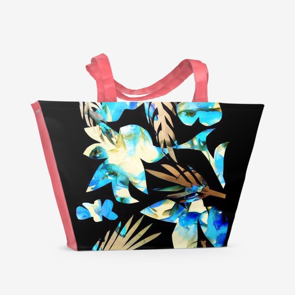 Пляжная сумка &laquo;цветочный коллаж&raquo;