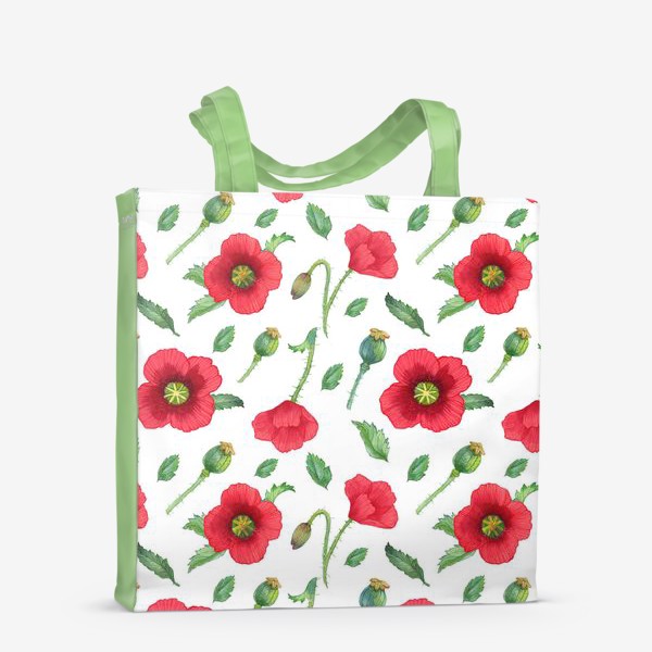 Сумка-шоппер «Red poppies pattern»