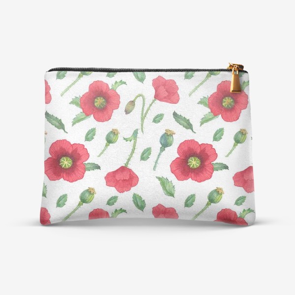 Косметичка «Red poppies pattern»