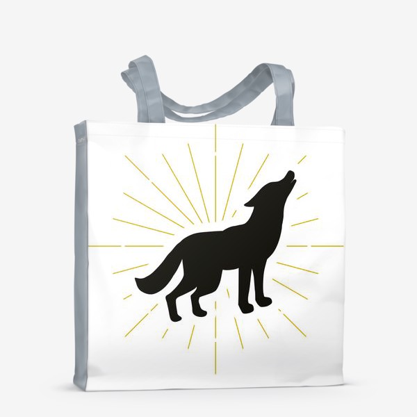 Сумка-шоппер «Воющий дикий волк»