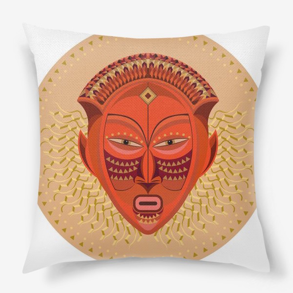 Подушка «африканская ритуальная маска»