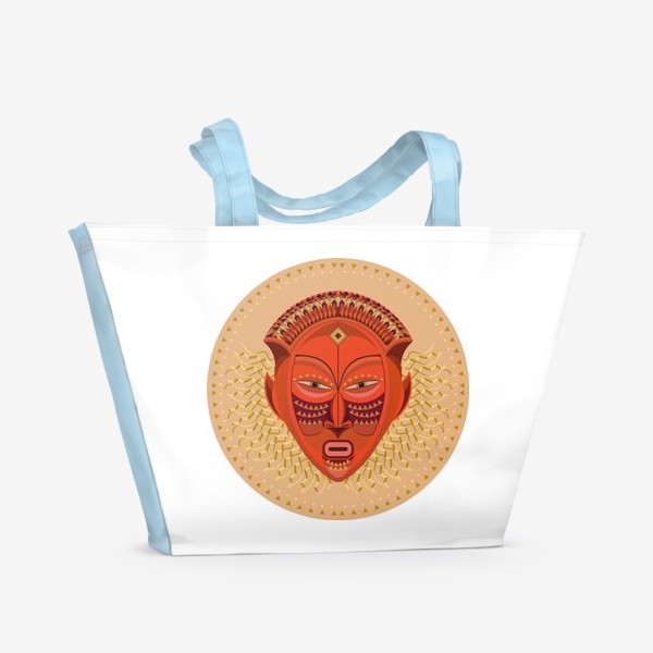 Пляжная сумка «африканская ритуальная маска»