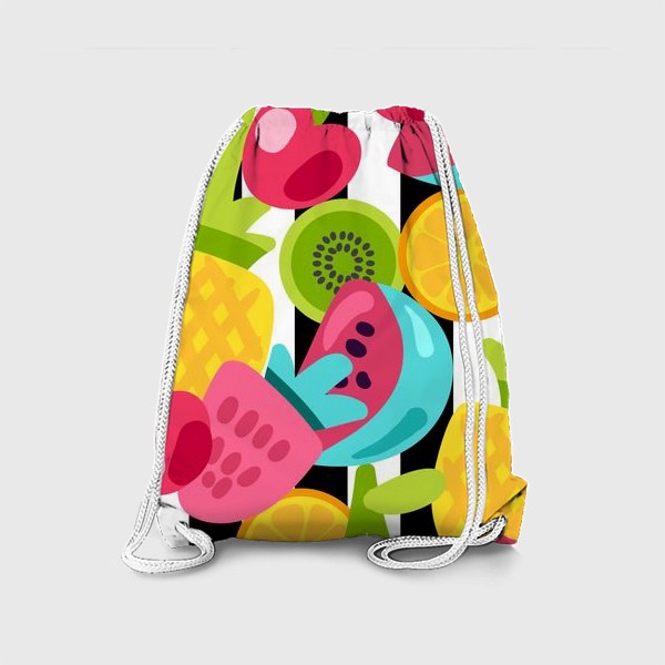 Рюкзак «Вкусный фруктовый и ягодный узор»