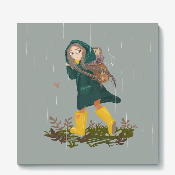 Холст «Под дождем»