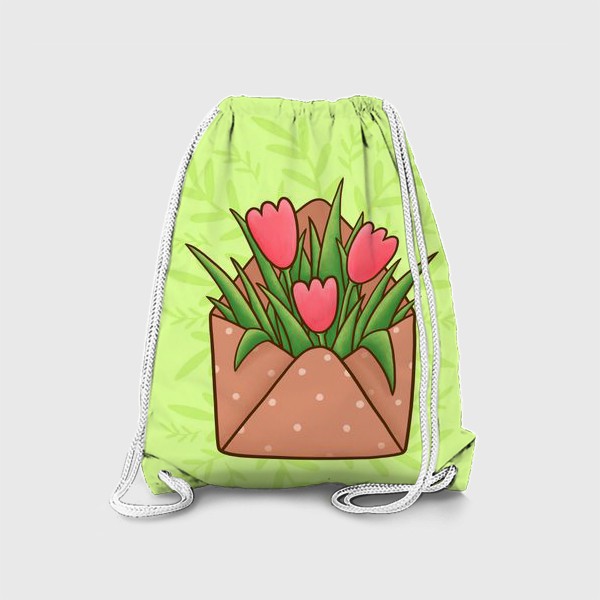 Рюкзак «Конверт с тюльпанами»