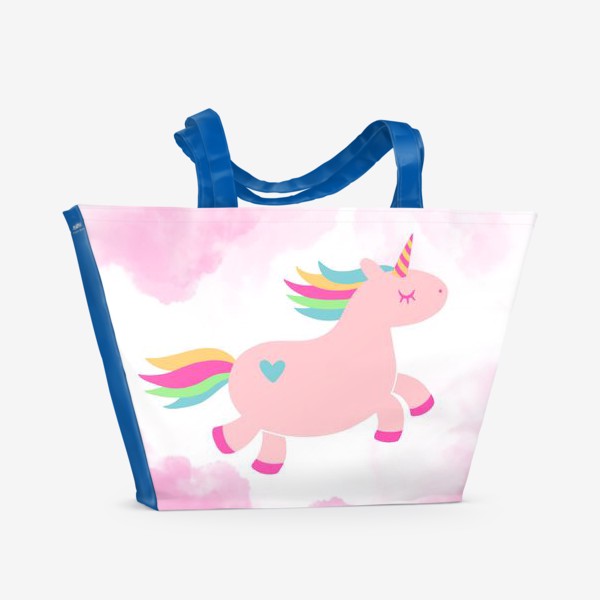 Пляжная сумка «Розовый единорог»