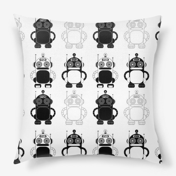 Подушка «Robot pattern»