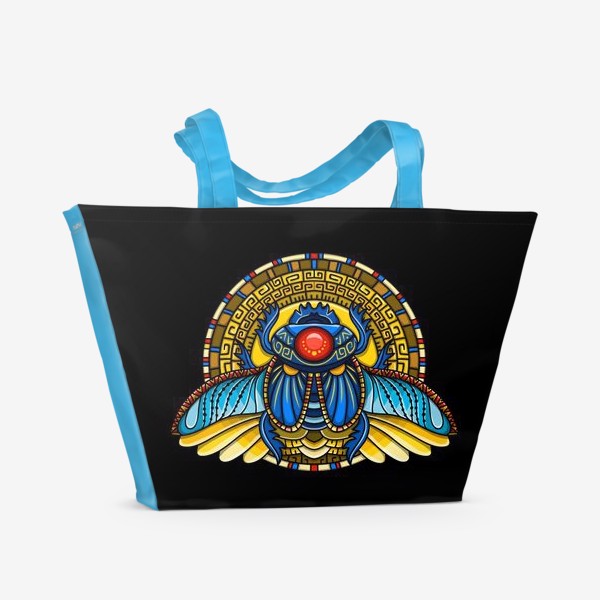 Пляжная сумка «Скарабей. Египетский стиль»