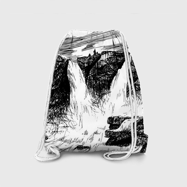 Рюкзак «Пейзаж с водопадами и горами»