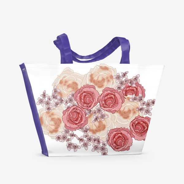 Пляжная сумка «Нежные розы»