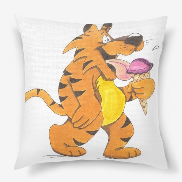 Подушка «Тигр и мороженное»