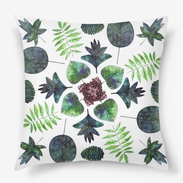 Подушка «Ботаника листья»