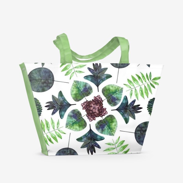 Пляжная сумка «Ботаника листья»